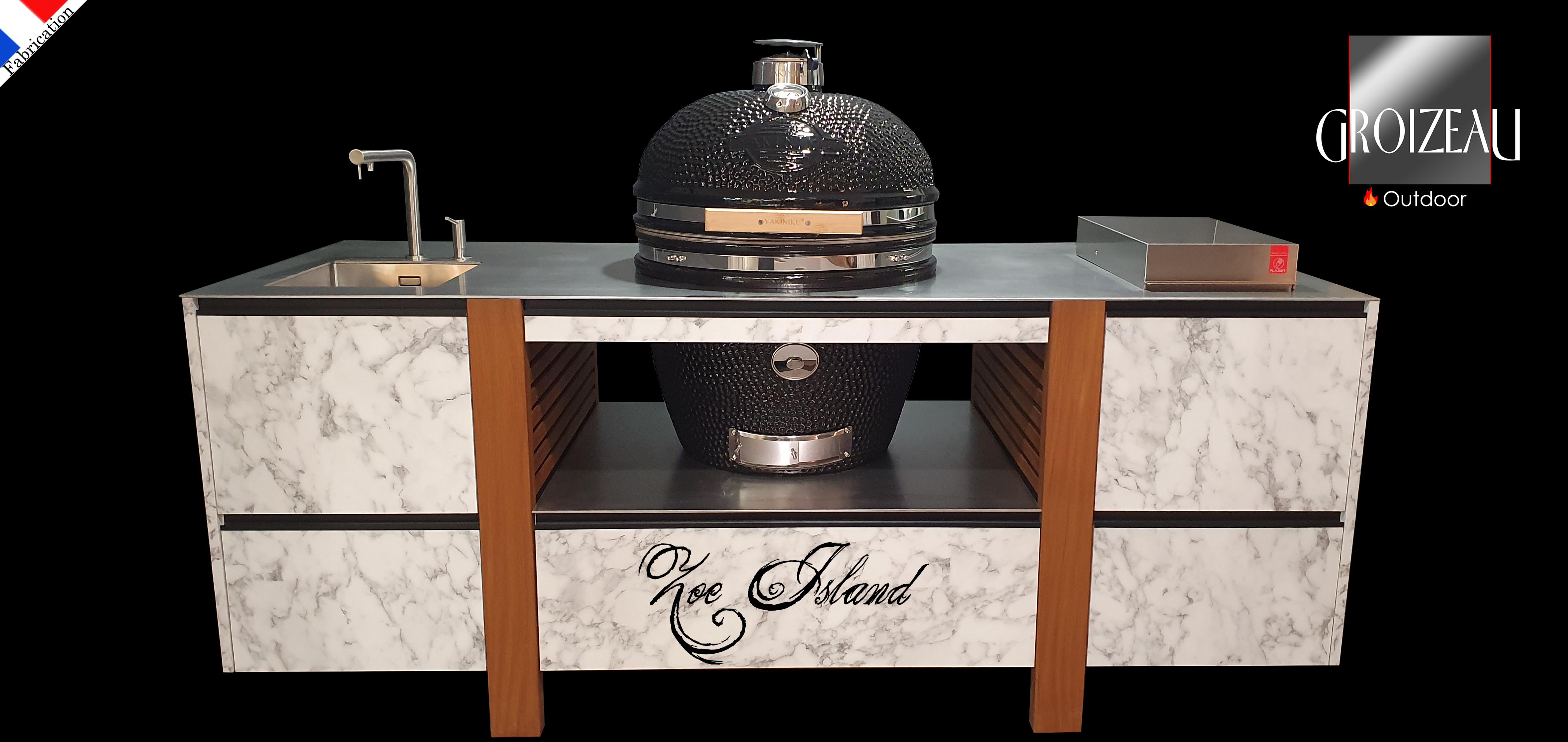 Une magnifique cuisine extérieure unique et robuste